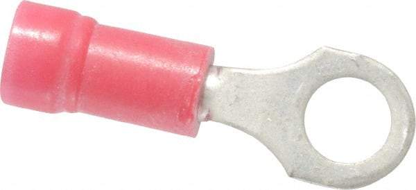 Thomas & Betts - 22-16 AWG Partially Insulated Crimp Connection D Shaped Ring Terminal - #10 Stud, 0.97" OAL x 0.31" Wide, Tin Plated Copper Contact - Industrial Tool & Supply