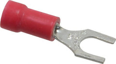Thomas & Betts - #10 Stud, 22 to 16 AWG Compatible, Partially Insulated, Crimp Connection, Standard Fork Terminal - Industrial Tool & Supply