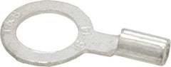 Thomas & Betts - 18-14 AWG Noninsulated Crimp Connection D Shaped Ring Terminal - 5/16" Stud, 0.93" OAL x 1/2" Wide, Tin Plated Copper Contact - Industrial Tool & Supply