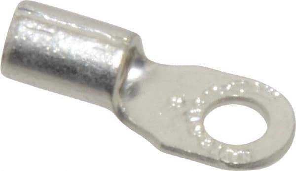 Thomas & Betts - 12-10 AWG Noninsulated Crimp Connection D Shaped Ring Terminal - #8 Stud, 0.82" OAL x 0.31" Wide, Tin Plated Copper Contact - Industrial Tool & Supply
