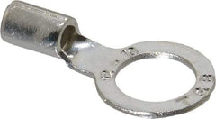 Thomas & Betts - 12-10 AWG Noninsulated Crimp Connection D Shaped Ring Terminal - 3/8" Stud, 1.1" OAL x 0.59" Wide, Tin Plated Copper Contact - Industrial Tool & Supply
