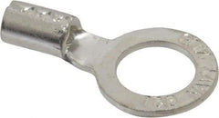 Thomas & Betts - 8 AWG Noninsulated Crimp Connection Circular Ring Terminal - 1/2" Stud, 1.49" OAL x 0.82" Wide, Tin Plated Copper Contact - Industrial Tool & Supply