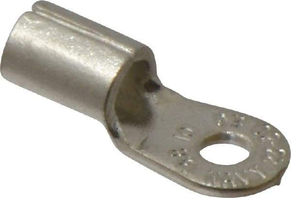 Thomas & Betts - 6 AWG Noninsulated Crimp Connection Circular Ring Terminal - #10 Stud, 1.13" OAL x 0.48" Wide, Tin Plated Copper Contact - Industrial Tool & Supply