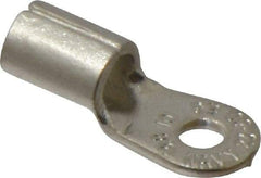 Thomas & Betts - 6 AWG Noninsulated Crimp Connection Circular Ring Terminal - #10 Stud, 1.13" OAL x 0.48" Wide, Tin Plated Copper Contact - Industrial Tool & Supply