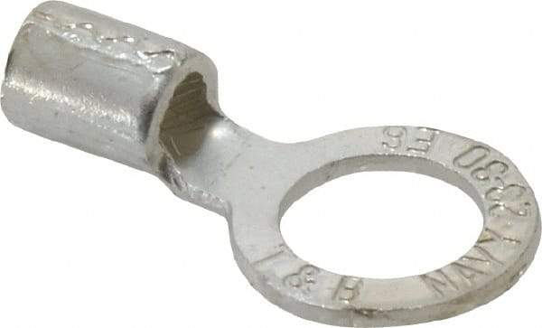 Thomas & Betts - 6 AWG Noninsulated Crimp Connection Circular Ring Terminal - 1/2" Stud, 1.49" OAL x 0.82" Wide, Tin Plated Copper Contact - Industrial Tool & Supply