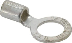 Thomas & Betts - 6 AWG Noninsulated Crimp Connection Circular Ring Terminal - 1/2" Stud, 1.49" OAL x 0.82" Wide, Tin Plated Copper Contact - Industrial Tool & Supply