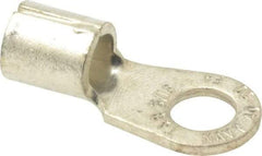 Thomas & Betts - 4 AWG Noninsulated Crimp Connection Circular Ring Terminal - 5/16" Stud, 1.35" OAL x 0.6" Wide, Tin Plated Copper Contact - Industrial Tool & Supply