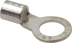 Thomas & Betts - 4 AWG Noninsulated Crimp Connection Circular Ring Terminal - 1/2" Stud, 1.52" OAL x 0.82" Wide, Tin Plated Copper Contact - Industrial Tool & Supply