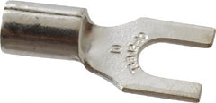 Thomas & Betts - #10 Stud, 12 to 10 AWG Compatible, Noninsulated, Crimp Connection, Standard Fork Terminal - Industrial Tool & Supply