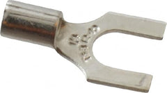 Thomas & Betts - 1/4" Stud, 12 to 10 AWG Compatible, Noninsulated, Crimp Connection, Standard Fork Terminal - Industrial Tool & Supply
