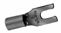 Thomas & Betts - #8 Stud, 18 to 14 AWG Compatible, Noninsulated, Crimp Connection, Locking Fork Terminal - Industrial Tool & Supply