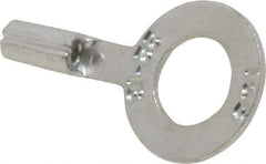 Thomas & Betts - 22-16 AWG Noninsulated Crimp Connection D Shaped Ring Terminal - 1/4" Stud, 0.92" OAL x 1/2" Wide, Tin Plated Copper Contact - Industrial Tool & Supply