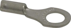 Thomas & Betts - 22-16 AWG Noninsulated Crimp Connection D Shaped Ring Terminal - #10 Stud, 3/4" OAL x 0.31" Wide, Tin Plated Copper Contact - Industrial Tool & Supply