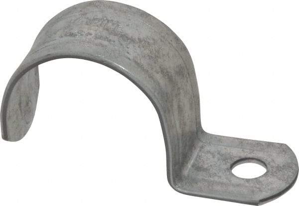 Thomas & Betts - 1-1/2" Pipe, Steel, Zinc Plated" Pipe or Conduit Strap - 1 Mounting Hole - Industrial Tool & Supply