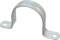 Thomas & Betts - 2-1/2 Pipe, Steel, Zinc Plated Pipe or Conduit Strap - 2 Mounting Holes - Industrial Tool & Supply