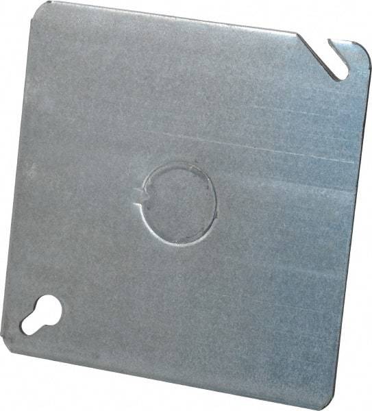 Thomas & Betts - Electrical Outlet Box Steel Face Cover - 4" Overall Width - Industrial Tool & Supply