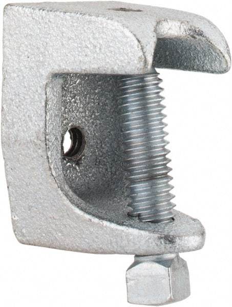 Thomas & Betts - 15/16" Max Flange Thickness, 1/4-20" Rod Standard Beam Clamp - 450 Lb Capacity, Malleable Iron - Industrial Tool & Supply