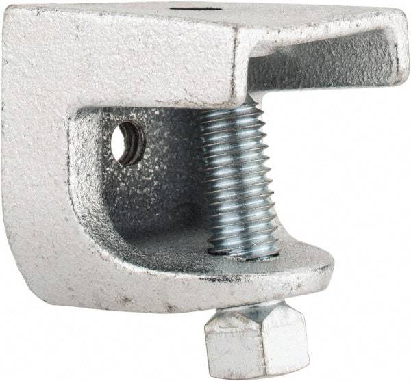 Thomas & Betts - 1" Max Flange Thickness, 3/8-16" Rod Standard Beam Clamp - 1,300 Lb Capacity, Malleable Iron - Industrial Tool & Supply