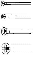 Thomas & Betts - 5-1/2" Long White Nylon Standard Cable Tie - 30 Lb Tensile Strength, 1.31mm Thick, 8" Max Bundle Diam - Industrial Tool & Supply