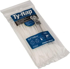 Thomas & Betts - 8.19" Long Natural (Color) Nylon Standard Cable Tie - 40 Lb Tensile Strength, 1.04mm Thick, 50.8mm Max Bundle Diam - Industrial Tool & Supply