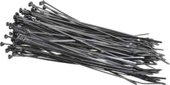 Thomas & Betts - 7" Long Black Nylon Standard Cable Tie - 18 Lb Tensile Strength, 1.1mm Thick, 38.1mm Max Bundle Diam - Industrial Tool & Supply