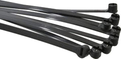 Thomas & Betts - 8-3/4" Long Black Nylon Standard Cable Tie - 120 Lb Tensile Strength, 1.27mm Thick, 50.8mm Max Bundle Diam - Industrial Tool & Supply