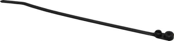 Thomas & Betts - 7.8" Long Black Nylon Mountable Cable Tie - 50 Lb Tensile Strength, 1.4mm Thick, 3-3/8" Max Bundle Diam - Industrial Tool & Supply