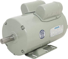 Leeson - 3 Max hp, 3,450 Max RPM, Fan Duty Electric AC DC Motor - 230 V Input, Single Phase, 145T Frame, Rigid Base Mount, TEAO Enclosure - Industrial Tool & Supply