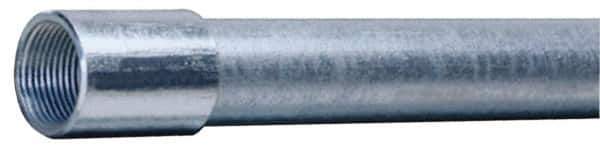 Made in USA - 1-1/4" Trade Size, 10' Long, Rigid Conduit - Steel, 1-1/4" ID - Industrial Tool & Supply
