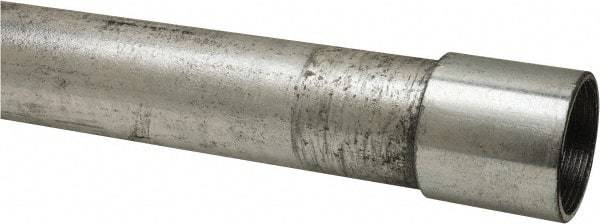 Made in USA - 1-1/2" Trade Size, 10' Long, Rigid Conduit - Steel, 1-1/2" ID - Industrial Tool & Supply