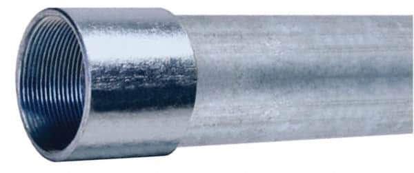 Made in USA - 2" Trade Size, 10' Long, Rigid Conduit - Steel, 2" ID - Industrial Tool & Supply