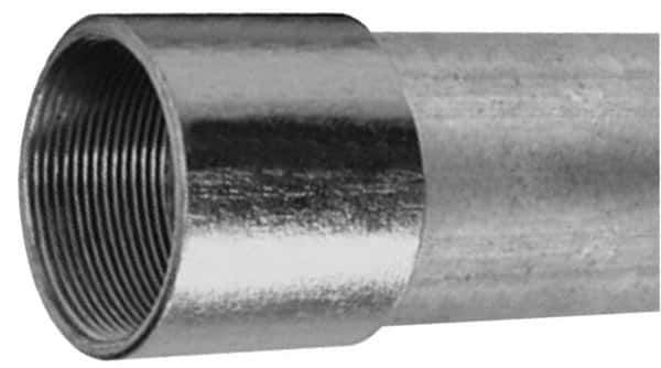 Made in USA - 3-1/2" Trade Size, 10' Long, Rigid Conduit - Steel, 3-1/2" ID - Industrial Tool & Supply
