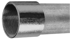 Made in USA - 3-1/2" Trade Size, 10' Long, Rigid Conduit - Steel, 3-1/2" ID - Industrial Tool & Supply
