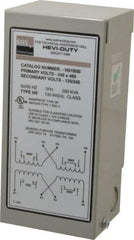 Sola/Hevi-Duty - 1 Phase, 240-480 Volt Input, 120/240 Volt Output, 60 Hz, 0.05 kVA, General Purpose Transformer - 4, 12, 3R, 4X NEMA Rating, 176°F Temp Rise, 4 Inch Wide x 3 Inch Deep x 6 Inch High, Indoor, Outdoor, Wall Mount - Industrial Tool & Supply