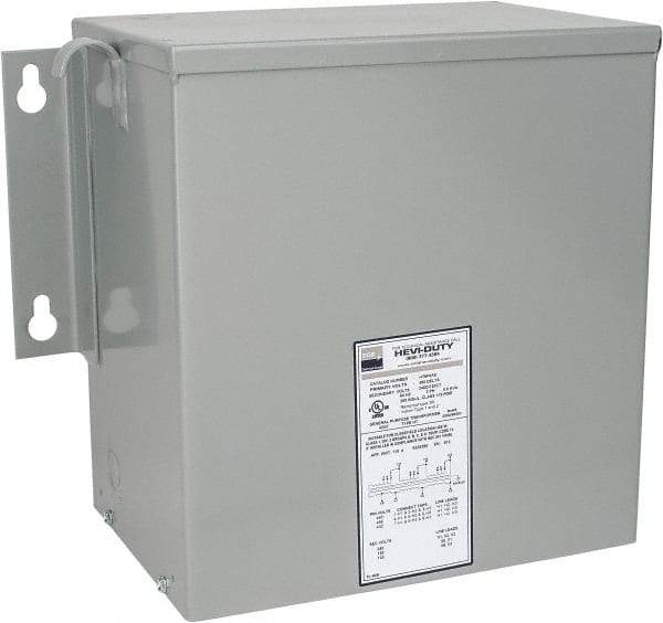Sola/Hevi-Duty - 3 Phase, 480 Volt Input, 120 Volt Output, 60 Hz, 6 kVA, General Purpose Transformer - 4, 12, 3R, 4X NEMA Rating, 239°F Temp Rise, 16 Inch Wide x 9 Inch Deep x 13 Inch High, Indoor, Outdoor, Wall Mount - Industrial Tool & Supply
