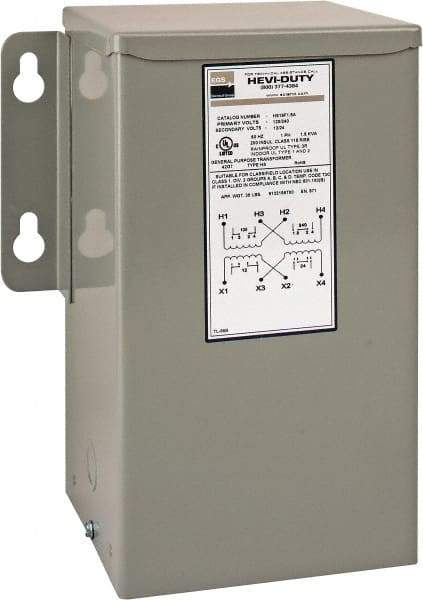 Sola/Hevi-Duty - 120/240 Input Volt, 12/24 Output Volt, 60 Hz, Buck Boost Transformer - 1 Phase, 10 Inch Wide x 7 Inch Deep x 12 Inch High, cULus Listed E77014 - Industrial Tool & Supply