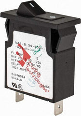 Carling Switch - 5 Amp, 277 VAC, 65 VDC, 1 Pole, Panel Mount Miniature Circuit Breaker - Hydraulic Magnetic Trip, 38.8mm Deep x 39.62mm High x 35.41mm Wide - Industrial Tool & Supply