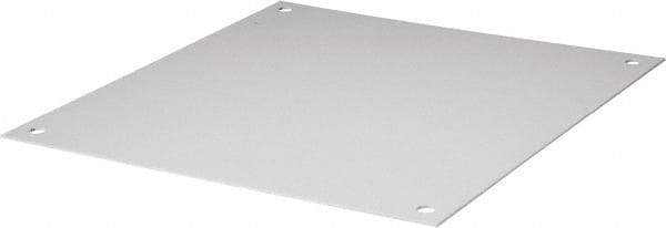 Wiegmann - 17" OAW x 17" OAH Powder Coat Finish Electrical Enclosure Back Panel - 20" x 20" Box, 14 Gauge Steel, Use with B202007CH/B202009CH/LOH202008/N12202006/N12202008/N12202010/RHC202008/WA202006FM - Industrial Tool & Supply