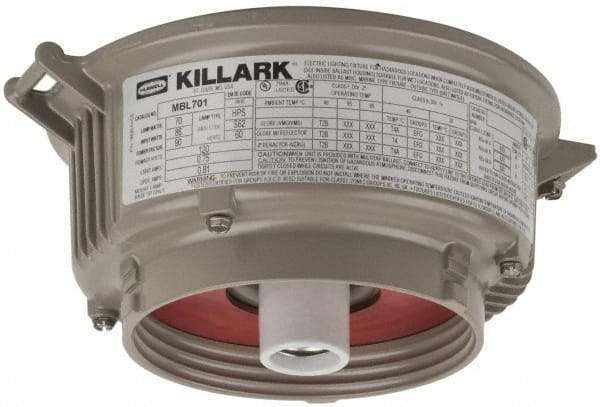 Hubbell Killark - 120 VAC, 70 Watt, High Pressure Sodium Hazardous Location Light Fixture - Corrosion, Dirt, Dust, Moisture & Vibration Resistant - Industrial Tool & Supply