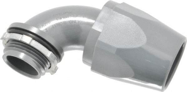 Thomas & Betts - 1" Trade, Thermoplastic Threaded Angled Liquidtight Conduit Connector - Insulated - Industrial Tool & Supply