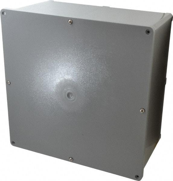 Thomas & Betts - Thermoplastic Junction Box Enclosure Screw Flat Cover - NEMA 4, 4X, 12" Wide x 12" High x 6" Deep, Corrosion Resistant - Industrial Tool & Supply