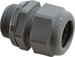 Thomas & Betts - 0.51 to 0.79" Cable Capacity, Liquidtight, Straight Strain Relief Cord Grip - 1 NPT Thread, Iron - Industrial Tool & Supply