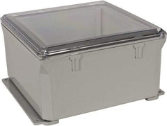 Thomas & Betts - Polycarbonate Standard Enclosure Hinge Flat Cover - NEMA 1, 2, 3, 4, 12, 3S, 3SX, 3X, 4X, 12" Wide x 12" High x 6" Deep, Impact Resistant - Industrial Tool & Supply