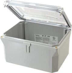 Thomas & Betts - Polycarbonate Standard Enclosure Hinge Flat Cover - NEMA 1, 2, 3, 4, 12, 3S, 3SX, 3X, 4X, 6" Wide x 8" High x 4" Deep, Impact Resistant - Industrial Tool & Supply