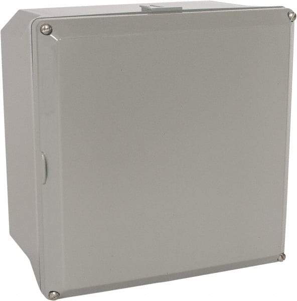 Thomas & Betts - Polycarbonate Standard Enclosure Screw Flat Cover - NEMA 1, 2, 3, 4, 12, 3S, 3SX, 3X, 4X, 8" Wide x 8" High x 4" Deep, Impact Resistant - Industrial Tool & Supply