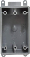 Thomas & Betts - 1 Gang, (1) 3/4" Knockout, PVC Rectangle Junction Box - 144.78mm Overall Height x 71.1mm Overall Width x 61.5mm Overall Depth, Weather Resistant - Industrial Tool & Supply