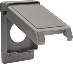 Thomas & Betts - Electrical Outlet Box Polycarbonate Single Receptacle Cover - Industrial Tool & Supply