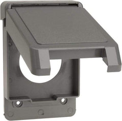 Thomas & Betts - Electrical Outlet Box Polycarbonate Single Receptacle Cover - Industrial Tool & Supply