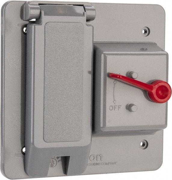 Thomas & Betts - Electrical Outlet Box Polycarbonate Combination Toggle with GFI Cover - Industrial Tool & Supply