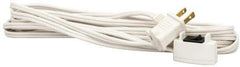 Southwire - 15', 16/2 Gauge/Conductors, White Indoor Extension Cord - 1 Receptacle, 10 Amps, UL SPT-2, NEMA 1-15P - Industrial Tool & Supply